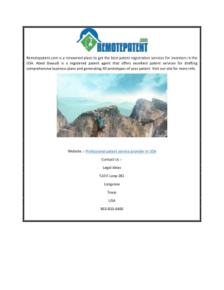 Professional Patent Service Provider in USA | Remotepatent.com