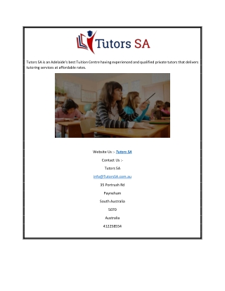 Best and Qualified Private Tutors in Adelaide