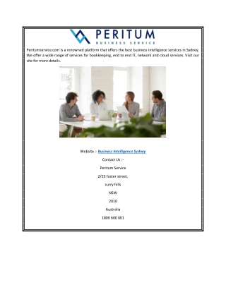 Business Intelligence Sydney | Peritumservice.com