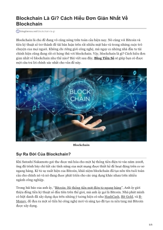Blockchain Là Gì? Cách Hiểu Đơn Giản Nhất Về Blockchain