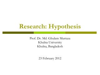 action research hypothesis slideshare