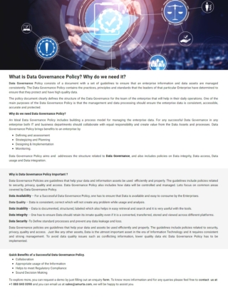 What is Data Governance Policy? Why do we need it?