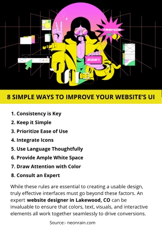 8 SIMPLE WAYS TO IMPROVE YOUR WEBSITE’S UI