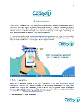 E-commerce development company