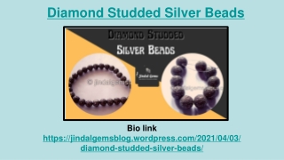 Diamond Studded Silver Beads