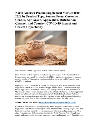 North America Protein Supplement Market 2020-2026