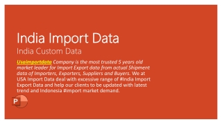 India Import Export Data