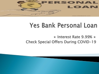 Yes Bank Personal Loan