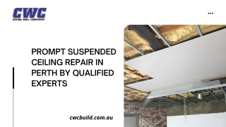 Prompt Suspended Ceiling Repair in Perth by Qualified Experts