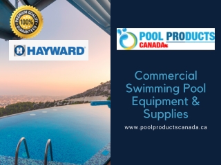 Commercial Swimming Pool Equipment and supplies Ontario, Canada