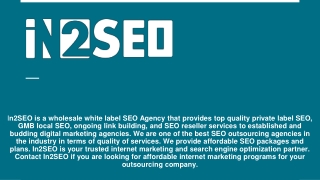 White Label Local SEO - In2SEO