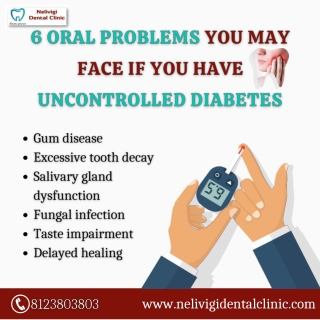 Oral problems and diabetes | Best Dental Clinic in Bellandur, Bangalore | Nelivigi Dental Clinic