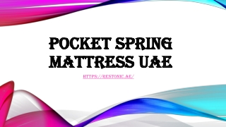 Pocket spring mattress UAE