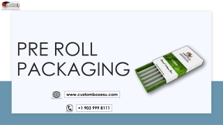 Pre roll packaging with window and printed logo design