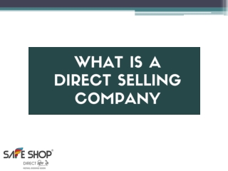 What is a Direct Selling Company