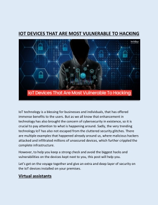 IoT Devices That Are Most Vulnerable To Hacking