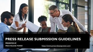 Press Release Submission Guidelines