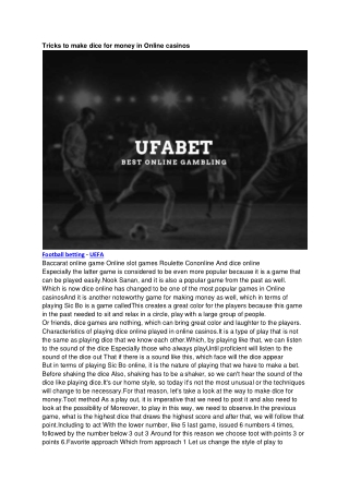 Football betting - UEFA