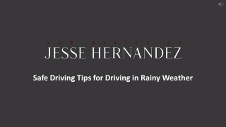 Safe Driving Tips for Driving in Rainy Weather - Law Office of Jesse Hernandez