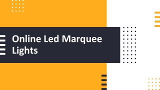 Online Led Marquee Lights