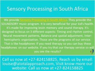 Sensory Processing in South Africa