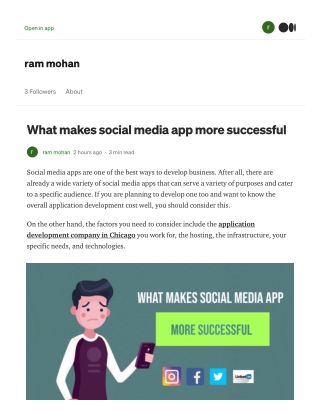 What makes social media app more successful