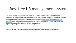 Best free HR management system