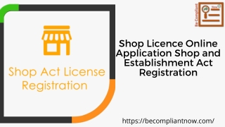 Shop licence online application Shop and Establishment Act Registration