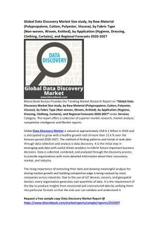 Global Data Discovery Market Research Report Forecast : 2027