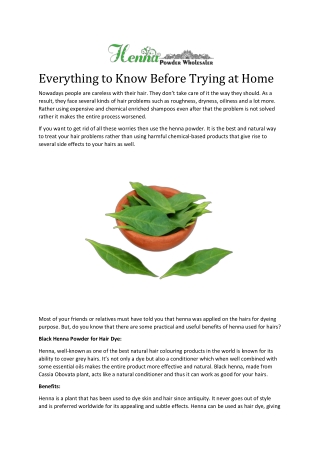 Everything to Know Before Trying at Home