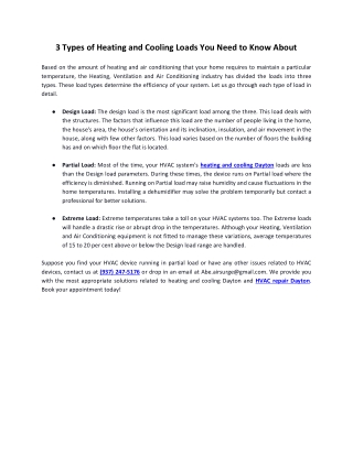 3 Types of Heating and Cooling Loads You Need to Know About
