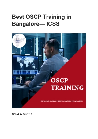 Best OSCP Training in  Bangalore— ICSS