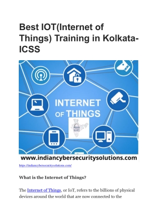 Best IOT(Internet of Things) Training in Kolkata-ICSS