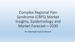 Complex Regional Pain Syndrome Market