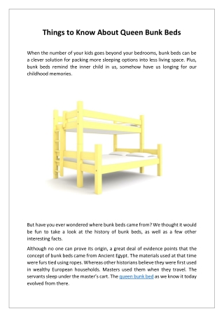 Things to Know About Queen Bunk Beds