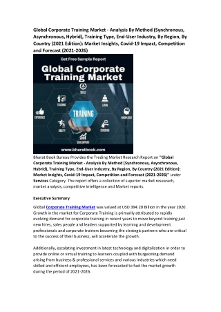 Global Corporate Training Market Research Report Forecast 2026