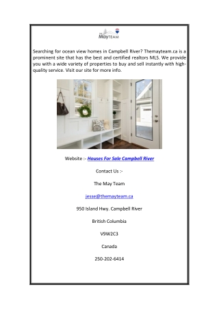 Houses for Sale Campbell River | Themayteam.ca
