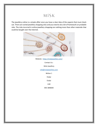 jewellery dubai | miskjewellery.com