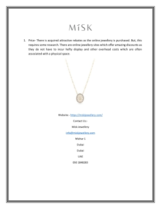 fine jewellery Dubai | miskjewellery.com