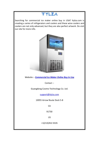 Commercial Ice Maker Online Buy In Usa | Itylza.com