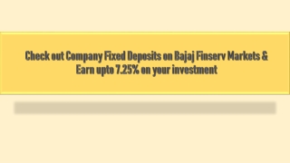 What is fixed deposit