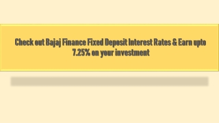 Senior citizen fixed deposit interest rates