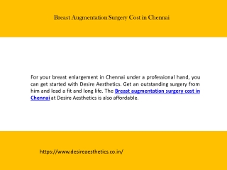 Breast augmentation surgery cost in Chennai