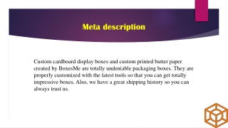 Cardboard display boxes the best choice for your Product