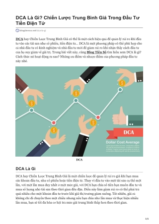 DCA Là Gì? Chiến Lược Trung Bình Giá Trong Đầu Tư Tiền Điện Tử