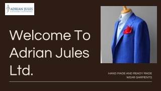 Private Label Clothing Manufacturers USA | Adrian Jules Ltd | Expertly hand tailored