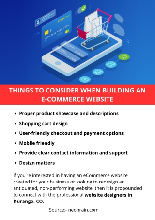 THINGS TO CONSIDER WHEN BUILDING AN E-COMMERCE WEBSITE