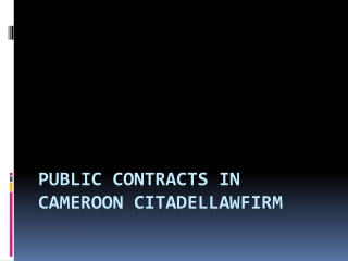 public contracts in Cameroon citadellaw firm