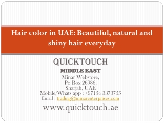 Hair color in UAE: Beautiful, natural and shiny hair everyday