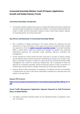 Connected Smartship Market: Covid-19 Impact, Applications, Growth and Global Industry Trends